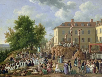 Procession religieuse vers Mont Valérien, 1819